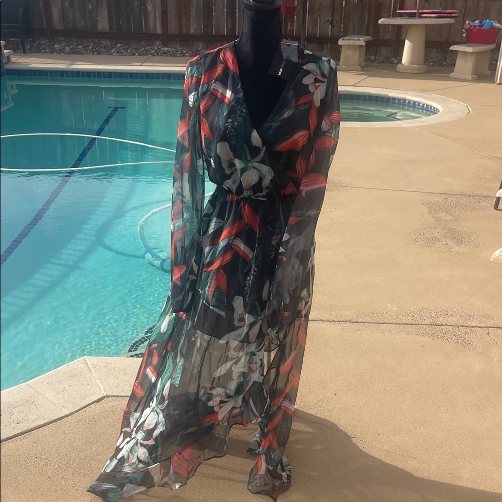 Fashion Nova Black Floral Dress